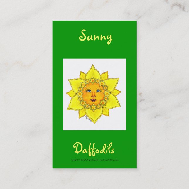Sunny Daffodil Series #4 Business Card (Front)