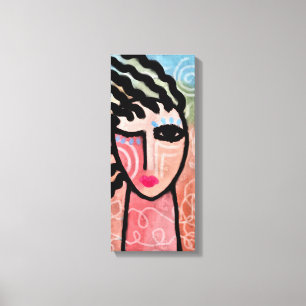 Sunny Day Abstract Digital Portrait of a Woman Canvas Print