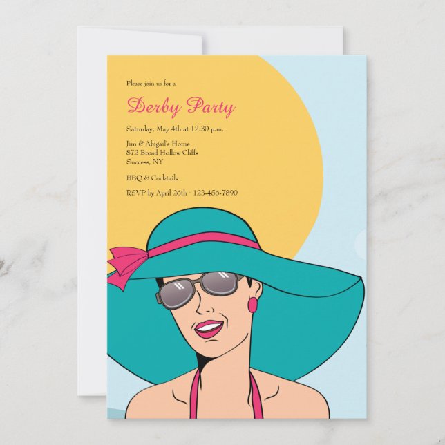 Sunny Day at the Races Invitation (Front)