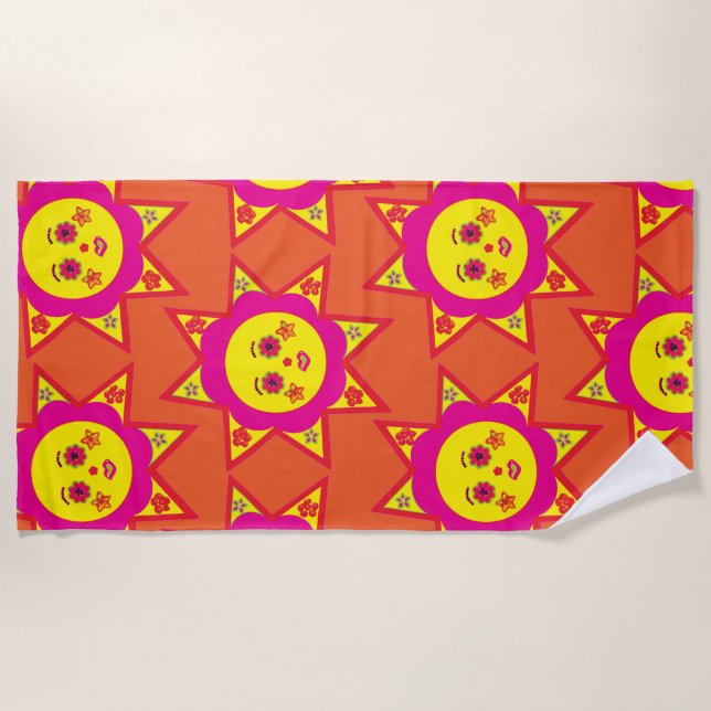 Sunny Day Beach Towel (Front)