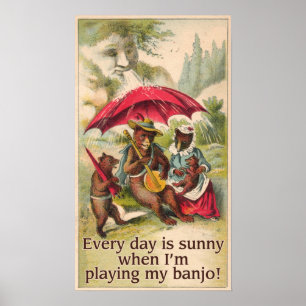 Sunny Day Bear Poster