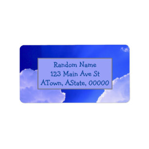 Sunny Day Clouds Label