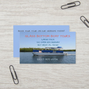 Sunny day ocean sea  boat tour business card