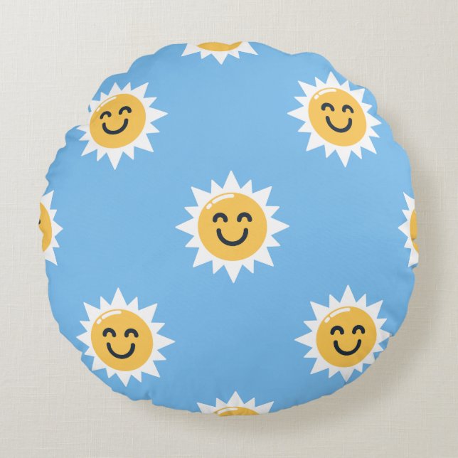 Sunny Day Round Pillow (Front)