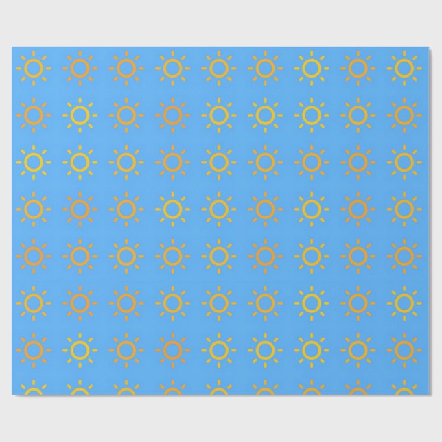 Sunny Day Seamless Pattern Wrapping Paper (Flat)