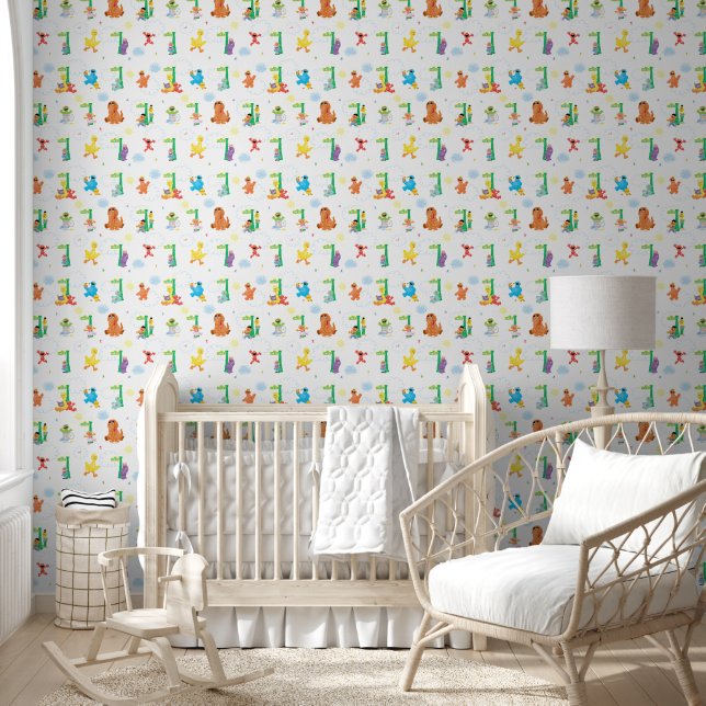 Sunny Day Sesame Street Pattern Wallpaper (Kids)