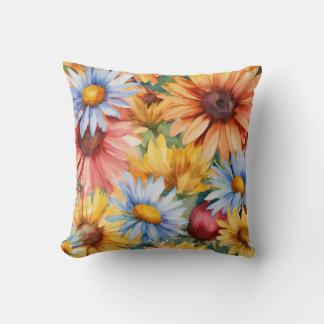 Sunny Day Sunflower Accent Pillow" Throw Pillow