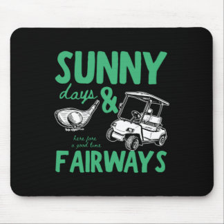 Sunny Days And Fairways Illustration Mouse Pad