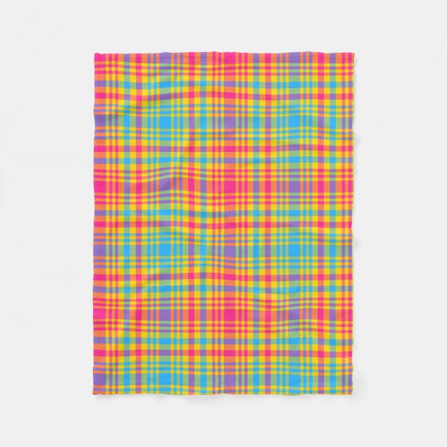 Sunny Days Plaid Fleece Blanket (Front)
