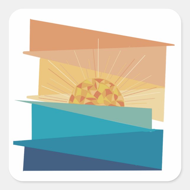 Sunny Days Square Sticker (Front)