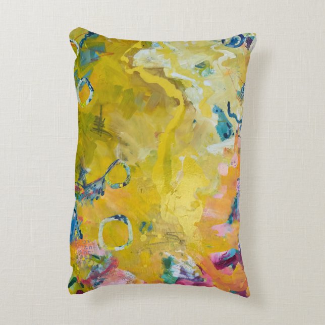 Sunny Days Throw Pillow (Back(Vertical))