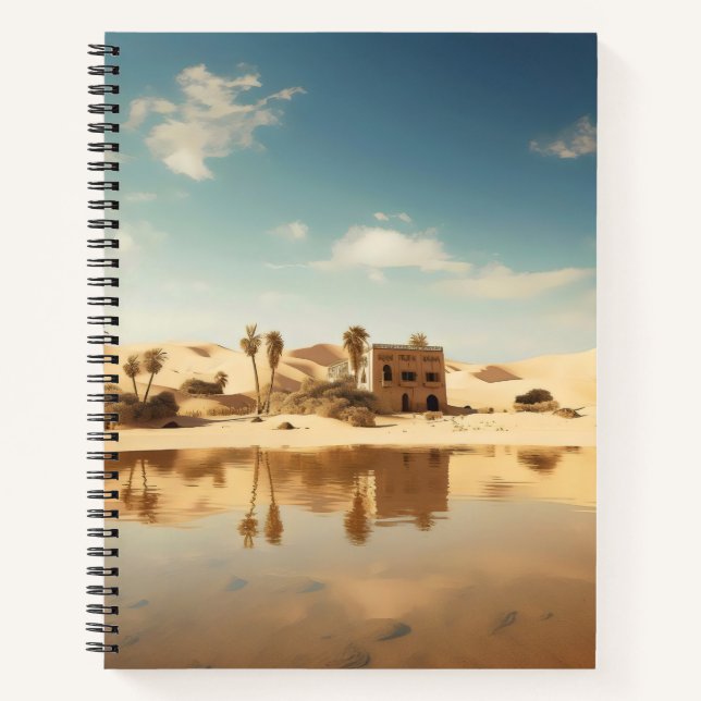 Sunny Desert Oasis Notebook (Front)