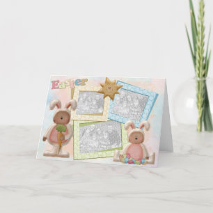 Sunny Easter Triple Photo Frame Card