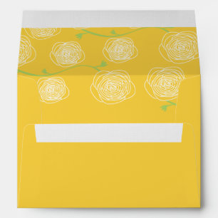 Sunny Elegance Yellow Wedding  Envelope