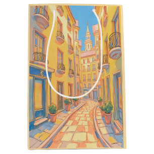 Sunny European Street Travel Art Gift Bag