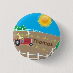 Sunny Farm 1 Inch Round Button