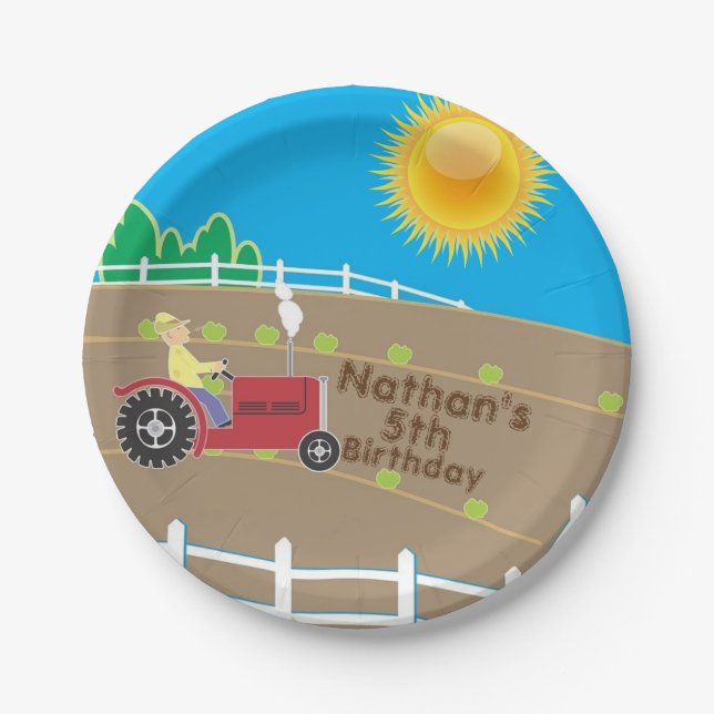 Sunny Farm Paper Plate (Front)