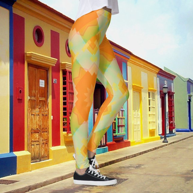 Sunny Floral Geometric Pattern Legging (Creator Uploaded)