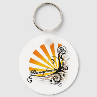 Sunny Floral Graphic Pennsylvania Keychain