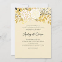 Sunny Floral Wedding Invitation