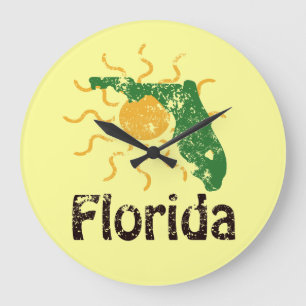 Sunny Florida Large Clock