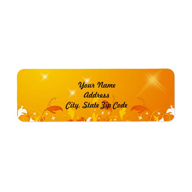 Sunny Flourish Personalized Labels : (Front)
