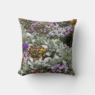 Sunny Flower Garden Throw Pillow