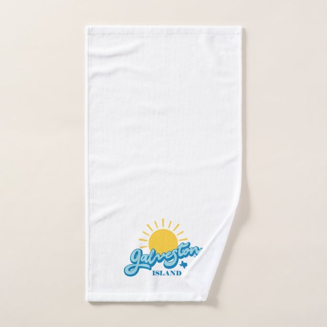 Sunny! Galveston Island Texas Hand Towel (Hand Towel)