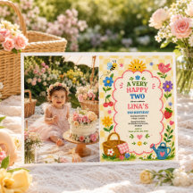Sunny Garden 2nd Birthday Floral Picnic Party
