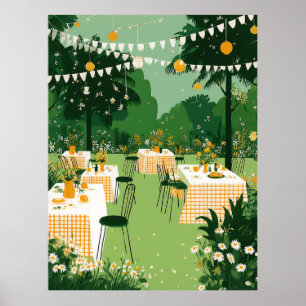 Sunny Garden Graduation Party Celebration Poster