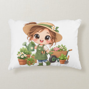 Sunny Garden Helper Accent Pillow