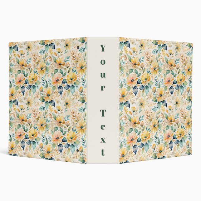 Sunny Gold Flowers Binder (Background)