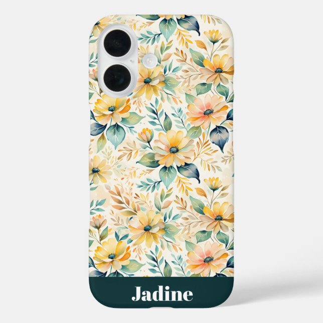Sunny Gold Flowers Case-Mate iPhone Case (Back)