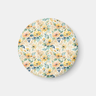 Sunny Gold Flowers Magnet