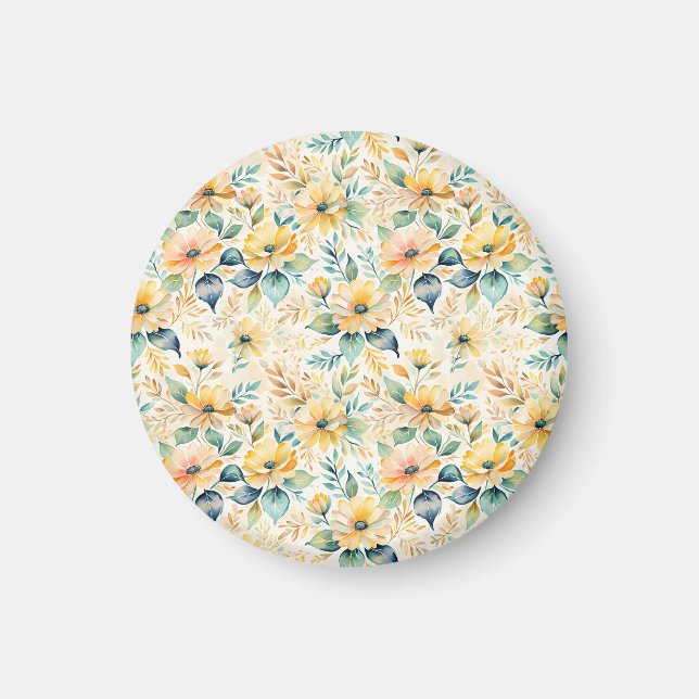 Sunny Gold Flowers Magnet (Front)