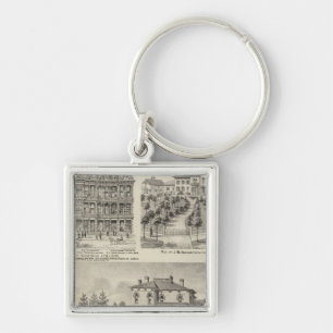 Sunny Hill res of RM Hazelett, Greencastle Keychain