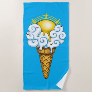 Sunny Ice Cream Beach Towel