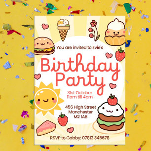 Sunny invitation for birthday.