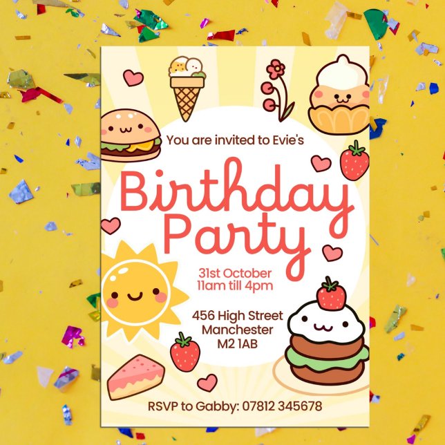 Sunny invitation for birthday.   (Creator Uploaded)