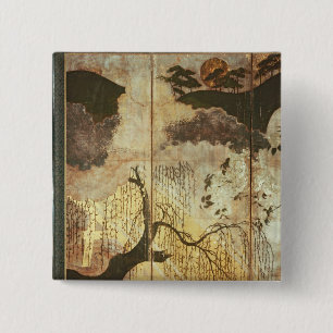 Sunny Landscape 2 Inch Square Button