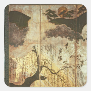 Sunny Landscape Square Sticker