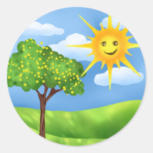 Sunny Landscape Stickers
