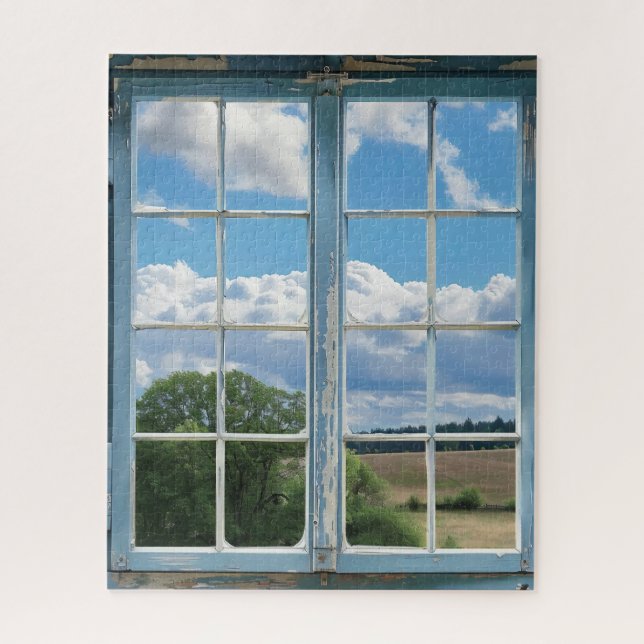 Sunny Landscape Window View Jigsaw Puzzle (Vertical)