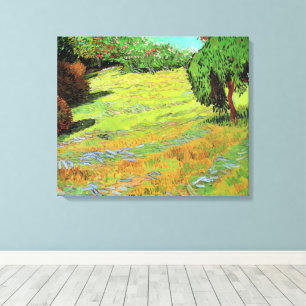 Sunny Lawn in a Public Park by Vincent van Gogh Canvas Print