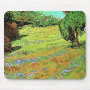 Sunny Lawn in a Public Park by Vincent van Gogh Mouse Pad