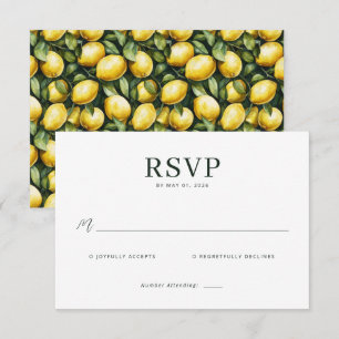 Sunny Lemon Wedding RSVP Card