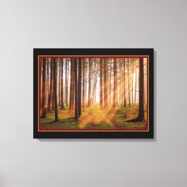 Sunny Magic Forest Canvas Print (Front)