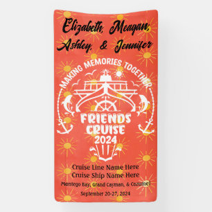 Sunny Making Memories Together Friend Cruise Banner