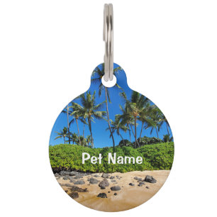 Sunny Maui Beach Pet Tag
