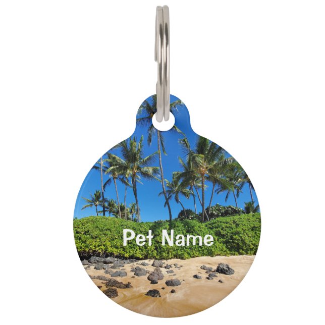 Sunny Maui Beach Pet Tag (Front)